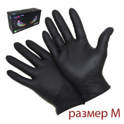 Упаковка перчаток Care365 М (черные 100 пар)
