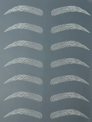 Тренировочный коврик чёрный (дугообразные брови)