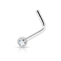 Титановая L-образная нострила для носа 0.8×7 мм, конус 3 мм