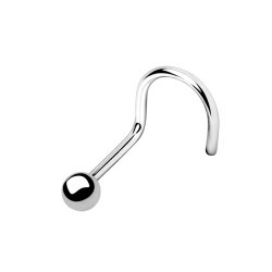 Титановое S‑образное нострило для носа, 0,8 × 6 мм, конус 2,5 мм