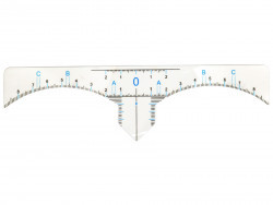 Лінійка для брів самоклейна одноразова (дугоподібні брови)