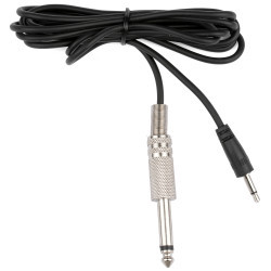 Клип-корд для работы с Блоком Питания (разъем 3,5 mm / 6.35 mm) металлический штекер